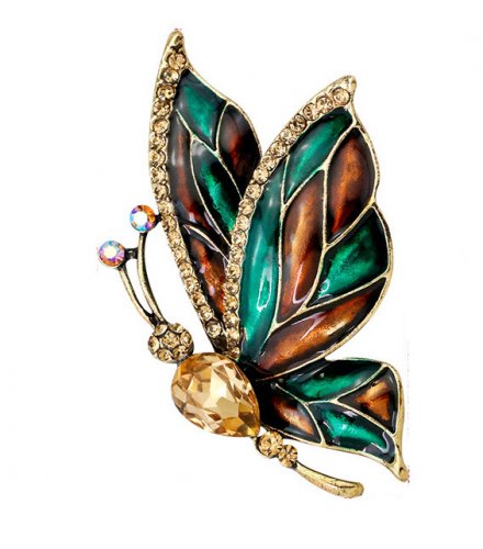 SB143 - Drop oil butterfly brooch